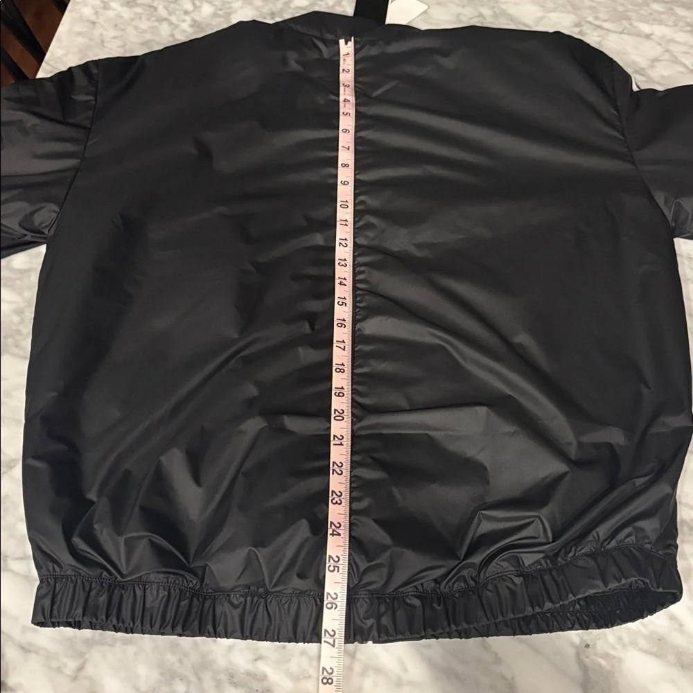 Adidas black Windbreaker with white Stripes